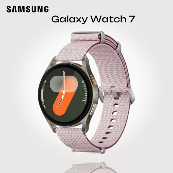 Samsung Galaxy Watch 7 | 40 mm | 4G LTE | Green | Athleisure/Pink | S/M, Размер ремешка : S/M, Цвет ремешка: Pink, Тип ремешка : Athleisure, Размер корпуса : 40 мм, Цвет: Green, Подключение часов : Bluetooth / Wi-Fi + 4G LTE