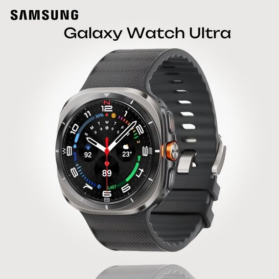 Galaxy Watch Ultra | 47 mm | Titanium Silver | Peakform/Dark Gray, Размер ремешка : M/L, Цвет ремешка: Dark Gray, Тип ремешка : Peakform, Размер корпуса : 47 мм, Цвет: Titanium Silver, Подключение часов : Bluetooth / Wi-Fi + 4G LTE