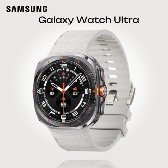 Galaxy Watch Ultra | 47 mm | Titanium Gray | Peakform/White Sand, Размер ремешка : M/L, Цвет ремешка: White Sand, Тип ремешка : Peakform, Размер корпуса : 47 мм, Цвет: Titanium Gray, Подключение часов : Bluetooth / Wi-Fi + 4G LTE