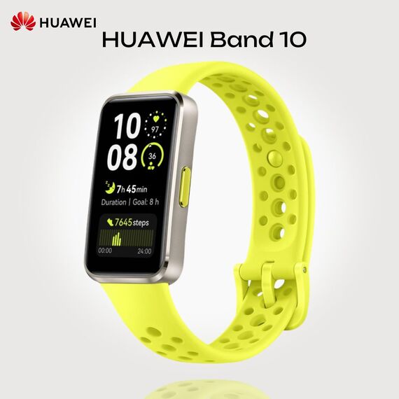 Фитнес-браслет HUAWEI Band 10 Bright green, Размер корпуса : 43 мм, Цвет: Bright green