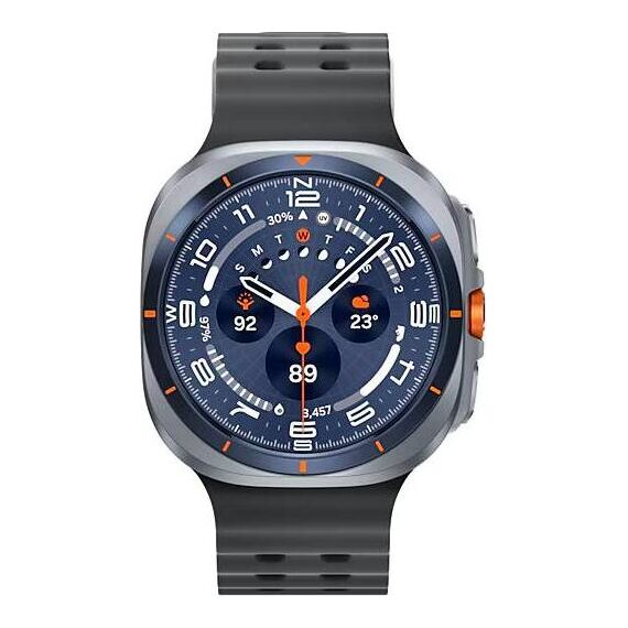 Galaxy Watch Ultra 2025 | 47 мм | 4G LTE | Titanium Blue | Marine/Dark Gray | S/M/L, Тип ремешка : Marine, Цвет: Titanium Blue, Цвет ремешка: Dark Gray, Размер ремешка : S/M/L, Подключение часов : Bluetooth / Wi-Fi + 4G LTE, изображение 3