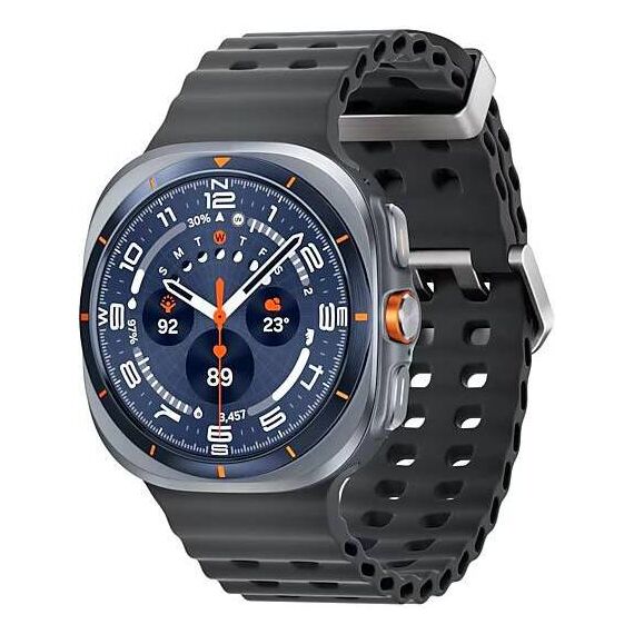 Galaxy Watch Ultra 2025 | 47 мм | 4G LTE | Titanium Blue | Marine/Dark Gray | S/M/L, Тип ремешка : Marine, Цвет: Titanium Blue, Цвет ремешка: Dark Gray, Размер ремешка : S/M/L, Подключение часов : Bluetooth / Wi-Fi + 4G LTE, изображение 2