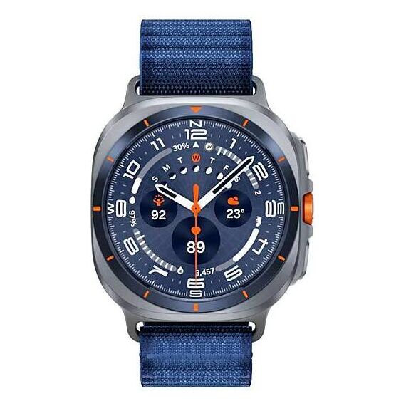 Galaxy Watch Ultra 2025 | 47 мм | 4G LTE | Titanium Blue | Trail/Blue | S/M/L, Тип ремешка : Trail, Цвет: Titanium Blue, Цвет ремешка: Blue, Размер ремешка : S/M/L, Подключение часов : Bluetooth / Wi-Fi + 4G LTE, изображение 3