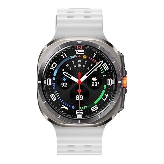 Galaxy Watch Ultra 2025 | 47 мм | 4G LTE | Titanium Silver | Marine/White | S/M/L, Тип ремешка : Marine, Цвет: Titanium Silver, Цвет ремешка: White, Размер ремешка : S/M/L, Подключение часов : Bluetooth / Wi-Fi + 4G LTE, изображение 3 Galaxy Watch Ultra 2025 | 47 мм | 4G LTE | Titanium Silver | Marine/White | S/M/L, Тип ремешка : Marine, Цвет: Titanium Silver, Цвет ремешка: White, Размер ремешка : S/M/L, Подключение часов : Bluetooth / Wi-Fi + 4G LTE, изображение 3