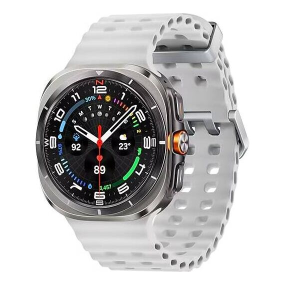 Galaxy Watch Ultra 2025 | 47 мм | 4G LTE | Titanium Silver | Marine/White | S/M/L, Тип ремешка : Marine, Цвет: Titanium Silver, Цвет ремешка: White, Размер ремешка : S/M/L, Подключение часов : Bluetooth / Wi-Fi + 4G LTE, изображение 2 Galaxy Watch Ultra 2025 | 47 мм | 4G LTE | Titanium Silver | Marine/White | S/M/L, Тип ремешка : Marine, Цвет: Titanium Silver, Цвет ремешка: White, Размер ремешка : S/M/L, Подключение часов : Bluetooth / Wi-Fi + 4G LTE, изображение 2