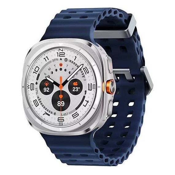 Galaxy Watch Ultra 2025 | 47 мм | 4G LTE | Titanium White | Marine/Blue | S/M/L, Тип ремешка : Marine, Цвет: Titanium White, Цвет ремешка: Blue, Размер ремешка : S/M/L, Подключение часов : Bluetooth / Wi-Fi + 4G LTE, изображение 2 Galaxy Watch Ultra 2025 | 47 мм | 4G LTE | Titanium White | Marine/Blue | S/M/L, Тип ремешка : Marine, Цвет: Titanium White, Цвет ремешка: Blue, Размер ремешка : S/M/L, Подключение часов : Bluetooth / Wi-Fi + 4G LTE, изображение 2