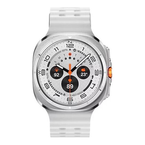 Galaxy Watch Ultra 2025 | 47 мм | 4G LTE | Titanium White | Marine/White | S/M/L, Тип ремешка : Marine, Цвет: Titanium White, Цвет ремешка: White, Размер ремешка : S/M/L, Подключение часов : Bluetooth / Wi-Fi + 4G LTE, изображение 3 Galaxy Watch Ultra 2025 | 47 мм | 4G LTE | Titanium White | Marine/White | S/M/L, Тип ремешка : Marine, Цвет: Titanium White, Цвет ремешка: White, Размер ремешка : S/M/L, Подключение часов : Bluetooth / Wi-Fi + 4G LTE, изображение 3