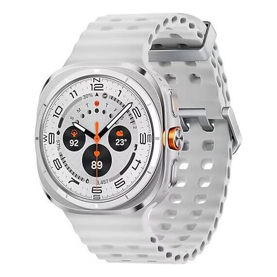 Galaxy Watch Ultra 2025 | 47 мм | 4G LTE | Titanium White | Marine/White | S/M/L, Тип ремешка : Marine, Цвет: Titanium White, Цвет ремешка: White, Размер ремешка : S/M/L, Подключение часов : Bluetooth / Wi-Fi + 4G LTE, изображение 2 Galaxy Watch Ultra 2025 | 47 мм | 4G LTE | Titanium White | Marine/White | S/M/L, Тип ремешка : Marine, Цвет: Titanium White, Цвет ремешка: White, Размер ремешка : S/M/L, Подключение часов : Bluetooth / Wi-Fi + 4G LTE, изображение 2