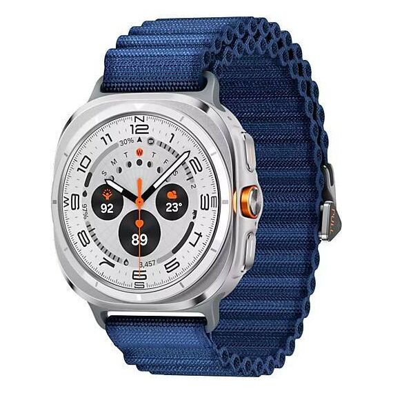 Galaxy Watch Ultra 2025 | 47 мм | 4G LTE | Titanium White | Trail/Blue | S/M/L, Тип ремешка : Trail, Цвет: Titanium White, Цвет ремешка: Blue, Размер ремешка : S/M/L, Подключение часов : Bluetooth / Wi-Fi + 4G LTE, изображение 2 Galaxy Watch Ultra 2025 | 47 мм | 4G LTE | Titanium White | Trail/Blue | S/M/L, Тип ремешка : Trail, Цвет: Titanium White, Цвет ремешка: Blue, Размер ремешка : S/M/L, Подключение часов : Bluetooth / Wi-Fi + 4G LTE, изображение 2
