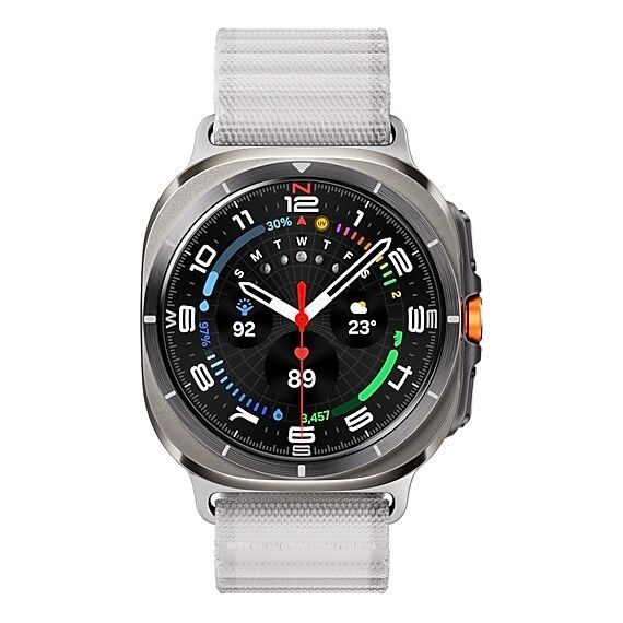 Galaxy Watch Ultra 2025 | 47 мм | 4G LTE | Titanium Silver | Trail/White Sand | S/M/L, Тип ремешка : Trail, Цвет: Titanium Silver, Цвет ремешка: White Sand, Размер ремешка : S/M/L, Подключение часов : Bluetooth / Wi-Fi + 4G LTE, изображение 3 Galaxy Watch Ultra 2025 | 47 мм | 4G LTE | Titanium Silver | Trail/White Sand | S/M/L, Тип ремешка : Trail, Цвет: Titanium Silver, Цвет ремешка: White Sand, Размер ремешка : S/M/L, Подключение часов : Bluetooth / Wi-Fi + 4G LTE, изображение 3