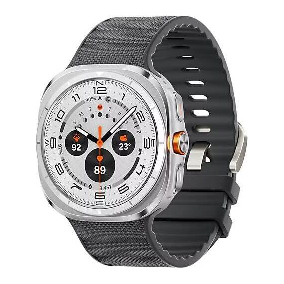 Galaxy Watch Ultra 2025 | 47 мм | 4G LTE | Titanium White | Peakform/Dark Gray | S/M/L, Тип ремешка : Peakform, Цвет: Titanium White, Цвет ремешка: Dark Gray, Размер ремешка : S/M/L, Подключение часов : Bluetooth / Wi-Fi + 4G LTE, изображение 2 Galaxy Watch Ultra 2025 | 47 мм | 4G LTE | Titanium White | Peakform/Dark Gray | S/M/L, Тип ремешка : Peakform, Цвет: Titanium White, Цвет ремешка: Dark Gray, Размер ремешка : S/M/L, Подключение часов : Bluetooth / Wi-Fi + 4G LTE, изображение 2