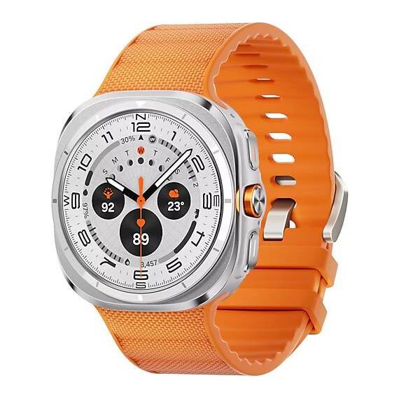 Galaxy Watch Ultra 2025 | 47 мм | 4G LTE | Titanium White | Peakform/Orange | S/M/L, Тип ремешка : Peakform, Цвет: Titanium White, Цвет ремешка: Orange, Размер ремешка : S/M/L, Подключение часов : Bluetooth / Wi-Fi + 4G LTE, изображение 2 Galaxy Watch Ultra 2025 | 47 мм | 4G LTE | Titanium White | Peakform/Orange | S/M/L, Тип ремешка : Peakform, Цвет: Titanium White, Цвет ремешка: Orange, Размер ремешка : S/M/L, Подключение часов : Bluetooth / Wi-Fi + 4G LTE, изображение 2