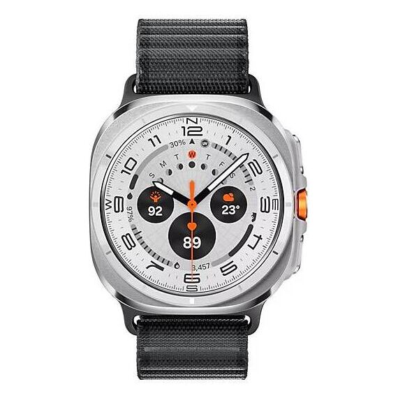Galaxy Watch Ultra 2025 | 47 мм | 4G LTE | Titanium White | Trail/Dark Gray | S/M/L, Тип ремешка : Trail, Цвет: Titanium White, Цвет ремешка: Dark Gray, Размер ремешка : S/M/L, Подключение часов : Bluetooth / Wi-Fi + 4G LTE, изображение 3 Galaxy Watch Ultra 2025 | 47 мм | 4G LTE | Titanium White | Trail/Dark Gray | S/M/L, Тип ремешка : Trail, Цвет: Titanium White, Цвет ремешка: Dark Gray, Размер ремешка : S/M/L, Подключение часов : Bluetooth / Wi-Fi + 4G LTE, изображение 3