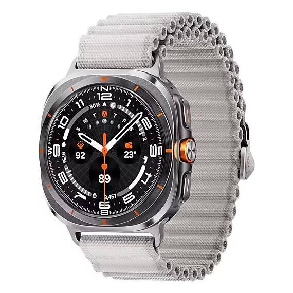 Galaxy Watch Ultra 2025 | 47 мм | 4G LTE | Titanium Gray | Trail/White Sand | S/M/L, Тип ремешка : Trail, Цвет: Titanium Gray, Цвет ремешка: White Sand, Размер ремешка : S/M/L, Подключение часов : Bluetooth / Wi-Fi + 4G LTE, изображение 2 Galaxy Watch Ultra 2025 | 47 мм | 4G LTE | Titanium Gray | Trail/White Sand | S/M/L, Тип ремешка : Trail, Цвет: Titanium Gray, Цвет ремешка: White Sand, Размер ремешка : S/M/L, Подключение часов : Bluetooth / Wi-Fi + 4G LTE, изображение 2