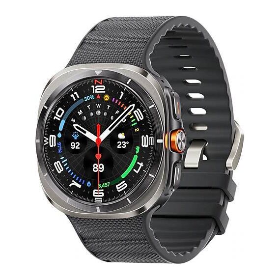 Galaxy Watch Ultra 2025 | 47 мм | 4G LTE | Titanium Silver | Peakform/Dark Gray | S/M/L, Тип ремешка : Peakform, Цвет: Titanium Silver, Цвет ремешка: Dark Gray, Размер ремешка : S/M/L, Подключение часов : Bluetooth / Wi-Fi + 4G LTE, изображение 2 Galaxy Watch Ultra 2025 | 47 мм | 4G LTE | Titanium Silver | Peakform/Dark Gray | S/M/L, Тип ремешка : Peakform, Цвет: Titanium Silver, Цвет ремешка: Dark Gray, Размер ремешка : S/M/L, Подключение часов : Bluetooth / Wi-Fi + 4G LTE, изображение 2