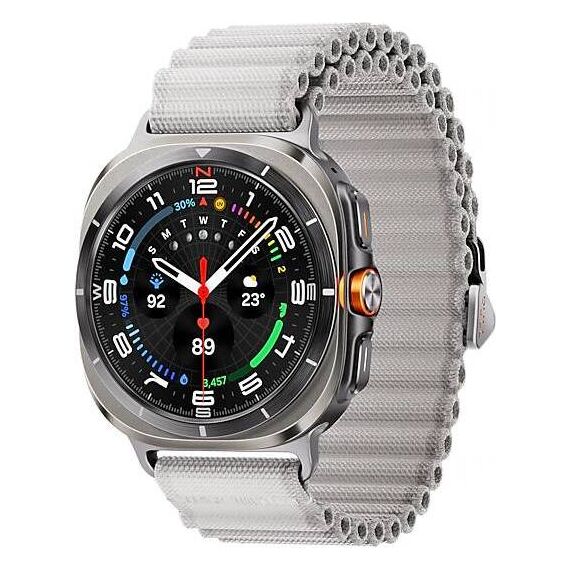 Galaxy Watch Ultra 2025 | 47 мм | 4G LTE | Titanium Silver | Trail/White Sand | S/M/L, Тип ремешка : Trail, Цвет: Titanium Silver, Цвет ремешка: White Sand, Размер ремешка : S/M/L, Подключение часов : Bluetooth / Wi-Fi + 4G LTE, изображение 2 Galaxy Watch Ultra 2025 | 47 мм | 4G LTE | Titanium Silver | Trail/White Sand | S/M/L, Тип ремешка : Trail, Цвет: Titanium Silver, Цвет ремешка: White Sand, Размер ремешка : S/M/L, Подключение часов : Bluetooth / Wi-Fi + 4G LTE, изображение 2