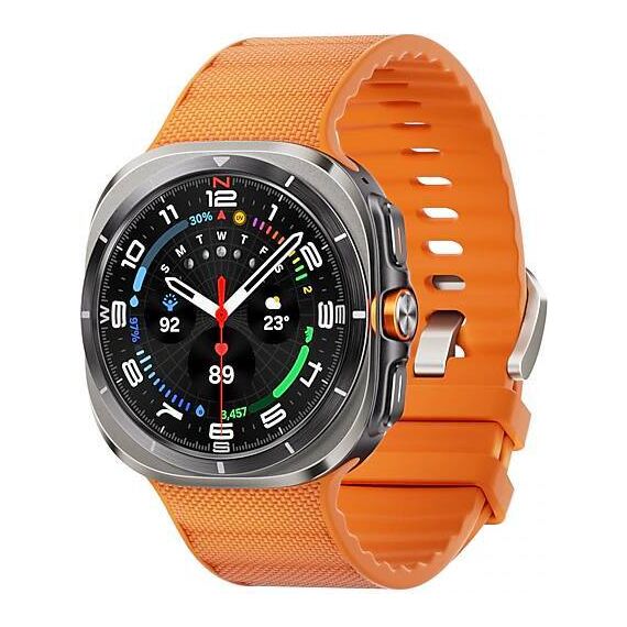 Galaxy Watch Ultra 2025 | 47 мм | 4G LTE | Titanium Silver | Peakform/Orange | S/M/L, Тип ремешка : Peakform, Цвет: Titanium Silver, Цвет ремешка: Orange, Размер ремешка : S/M/L, Подключение часов : Bluetooth / Wi-Fi + 4G LTE, изображение 2 Galaxy Watch Ultra 2025 | 47 мм | 4G LTE | Titanium Silver | Peakform/Orange | S/M/L, Тип ремешка : Peakform, Цвет: Titanium Silver, Цвет ремешка: Orange, Размер ремешка : S/M/L, Подключение часов : Bluetooth / Wi-Fi + 4G LTE, изображение 2