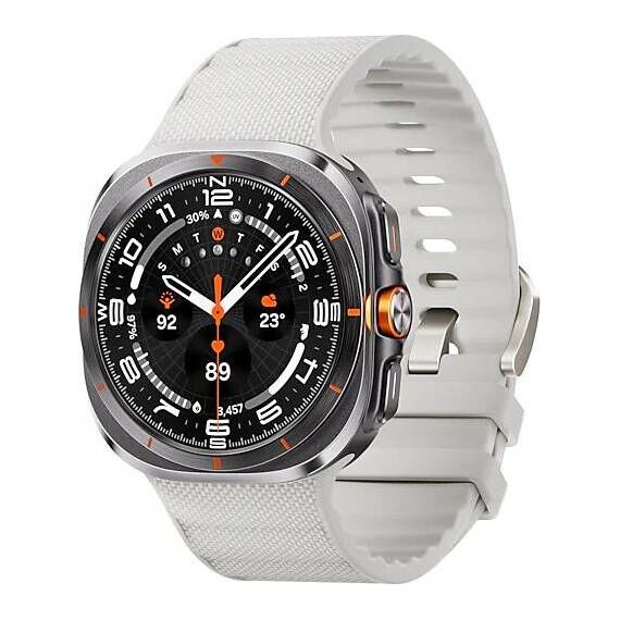 Galaxy Watch Ultra 2025 | 47 мм | 4G LTE | Titanium Gray | Peakform/White Sand | S/M/L, Тип ремешка : Peakform, Цвет: Titanium Gray, Цвет ремешка: White Sand, Размер ремешка : S/M/L, Подключение часов : Bluetooth / Wi-Fi + 4G LTE, изображение 2 Galaxy Watch Ultra 2025 | 47 мм | 4G LTE | Titanium Gray | Peakform/White Sand | S/M/L, Тип ремешка : Peakform, Цвет: Titanium Gray, Цвет ремешка: White Sand, Размер ремешка : S/M/L, Подключение часов : Bluetooth / Wi-Fi + 4G LTE, изображение 2