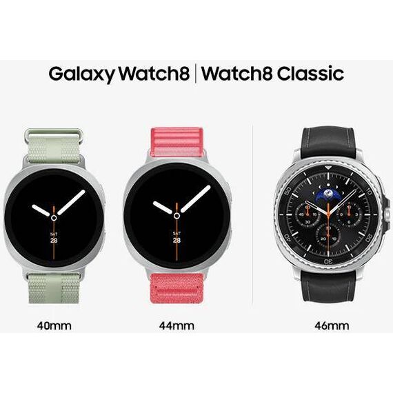 Galaxy Watch 8 Classic | 46 мм | 4G LTE | Black | Fabric/Mint | S/M, Тип ремешка : Fabric, Размер корпуса : 46 мм, Цвет: Black, Цвет ремешка: Mint, Размер ремешка : S/M, Подключение часов : Bluetooth / Wi-Fi + 4G LTE, изображение 4