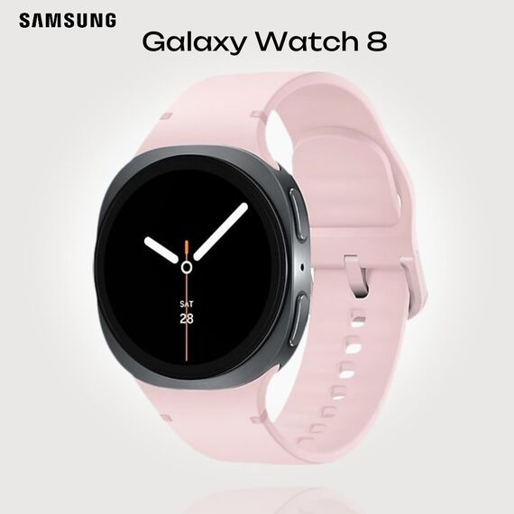 Galaxy Watch 8 | 40 мм | Graphite | Sport/Pink | S/M, Тип ремешка : Sport, Размер корпуса : 40 мм, Цвет: Graphite, Цвет ремешка: Pink, Размер ремешка : S/M, Подключение часов : Bluetooth / Wi-Fi
