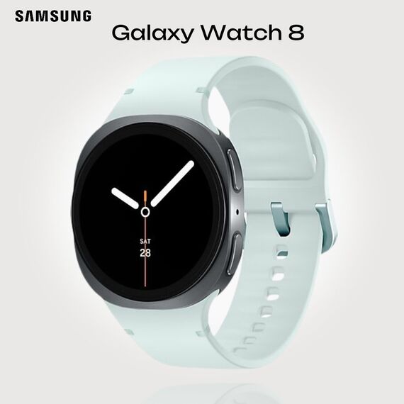 Galaxy Watch 8 | 40 мм | Graphite | Sport/Mint | S/M, Тип ремешка : Sport, Размер корпуса : 40 мм, Цвет: Graphite, Цвет ремешка: Mint, Размер ремешка : S/M, Подключение часов : Bluetooth / Wi-Fi