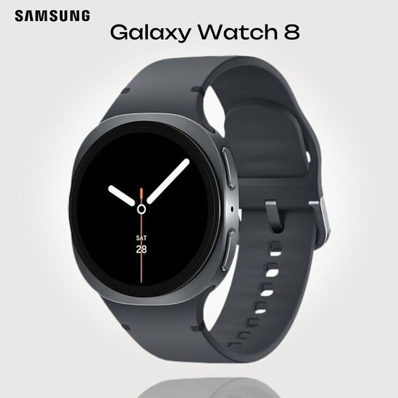 Galaxy Watch 8 | 40 мм | Graphite | Sport/Graphite | S/M, Тип ремешка : Sport, Размер корпуса : 40 мм, Цвет: Graphite, Цвет ремешка: Graphite, Размер ремешка : S/M, Подключение часов : Bluetooth / Wi-Fi