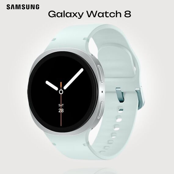 Galaxy Watch 8 | 40 мм | 4G LTE | Silver | Sport/Mint | S/M, Тип ремешка : Sport, Размер корпуса : 40 мм, Цвет: Silver, Цвет ремешка: Mint, Размер ремешка : S/M, Подключение часов : Bluetooth / Wi-Fi + 4G LTE