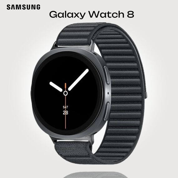 Galaxy Watch 8 | 40 мм | Graphite | Fabric/Graphite | S/M, Тип ремешка : Fabric, Размер корпуса : 40 мм, Цвет: Graphite, Цвет ремешка: Graphite, Размер ремешка : S/M, Подключение часов : Bluetooth / Wi-Fi