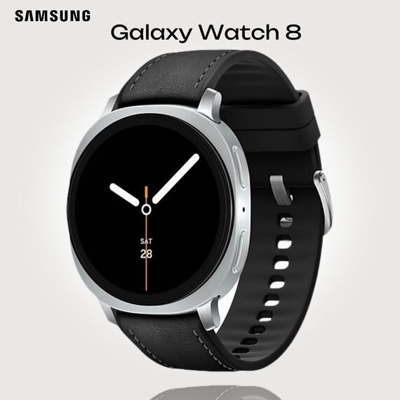 Galaxy Watch 8 | 40 мм | Silver | Hybrid/Black | S/M/L, Тип ремешка : Hybrid, Размер корпуса : 40 мм, Цвет: Silver, Цвет ремешка: Black, Размер ремешка : S/M/L, Подключение часов : Bluetooth / Wi-Fi