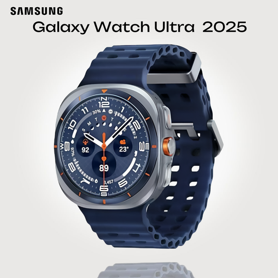 Galaxy Watch Ultra 2025 | 47 мм | 4G LTE | Titanium Blue | Marine/Blue | S/M/L, Размер ремешка : S/M/L, Тип ремешка : Marine, Подключение часов : Bluetooth / Wi-Fi + 4G LTE, Цвет ремешка: Blue, Цвет: Titanium Blue