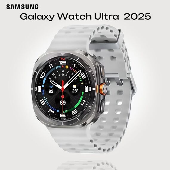 Galaxy Watch Ultra 2025 | 47 мм | 4G LTE | Titanium Silver | Marine/White | S/M/L, Размер ремешка : S/M/L, Тип ремешка : Marine, Подключение часов : Bluetooth / Wi-Fi + 4G LTE, Цвет ремешка: White, Цвет: Titanium Silver