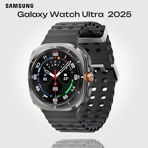 Galaxy Watch Ultra 2025 | 47 мм | 4G LTE | Titanium Silver | Marine/Dark Gray | S/M/L, Размер ремешка : S/M/L, Тип ремешка : Marine, Подключение часов : Bluetooth / Wi-Fi + 4G LTE, Цвет ремешка: Dark Gray, Цвет: Titanium Silver