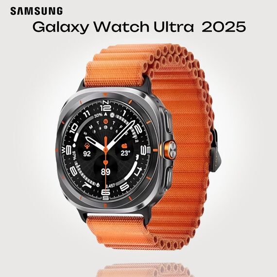 Galaxy Watch Ultra 2025 | 47 мм | 4G LTE | Titanium Gray | Trail/Orange | S/M/L, Размер ремешка : S/M/L, Тип ремешка : Trail, Подключение часов : Bluetooth / Wi-Fi + 4G LTE, Цвет ремешка: Orange, Цвет: Titanium Gray