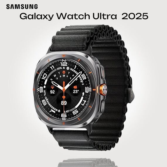 Galaxy Watch Ultra 2025 | 47 мм | 4G LTE | Titanium Gray | Trail/Dark Gray | S/M/L, Размер ремешка : S/M/L, Тип ремешка : Trail, Подключение часов : Bluetooth / Wi-Fi + 4G LTE, Цвет ремешка: Dark Gray, Цвет: Titanium Gray