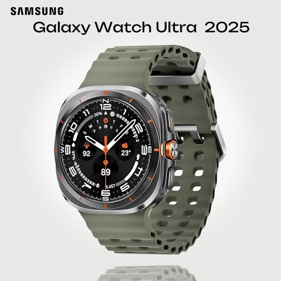 Galaxy Watch Ultra 2025 | 47 мм | 4G LTE | Titanium Gray | Marine/Green | S/M/L, Размер ремешка : S/M/L, Тип ремешка : Marine, Подключение часов : Bluetooth / Wi-Fi + 4G LTE, Цвет ремешка: Green, Цвет: Titanium Gray