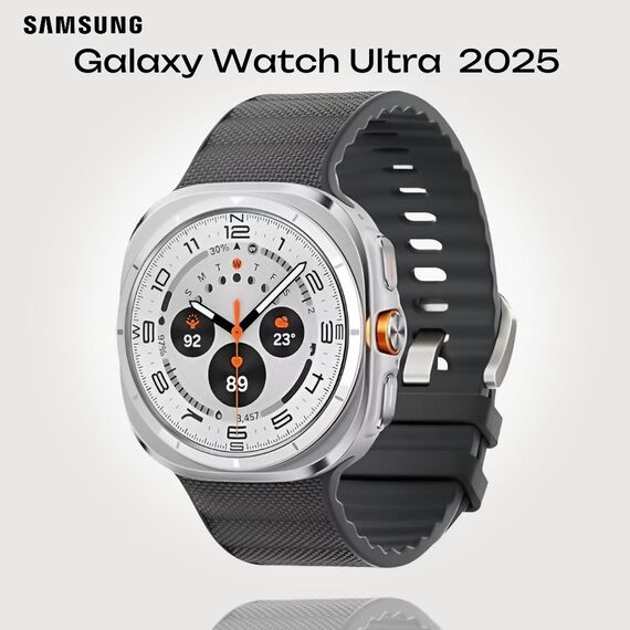 Galaxy Watch Ultra 2025 | 47 мм | 4G LTE | Titanium White | Peakform/Dark Gray | S/M/L, Размер ремешка : S/M/L, Тип ремешка : Peakform, Подключение часов : Bluetooth / Wi-Fi + 4G LTE, Цвет ремешка: Dark Gray, Цвет: Titanium White