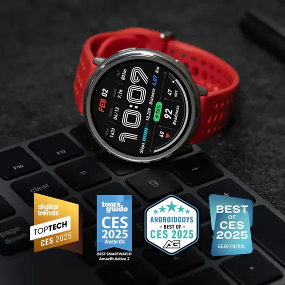 Часы Amazfit Active 2 (Round) Black Leather – Premium, Цвет: Black, Материал: Кожа, изображение 3 Часы Amazfit Active 2 (Round) Black Leather – Premium, Цвет: Black, Материал: Кожа, изображение 3