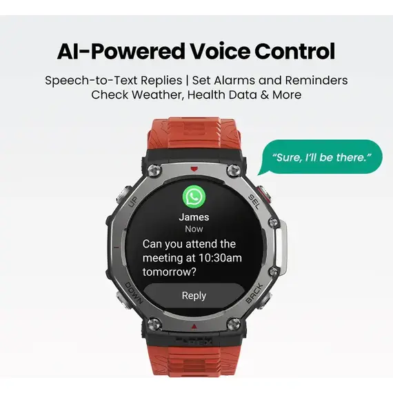 Часы Amazfit T-Rex 3 Lava, Цвет: Lava, изображение 6 Часы Amazfit T-Rex 3 Lava, Цвет: Lava, изображение 6