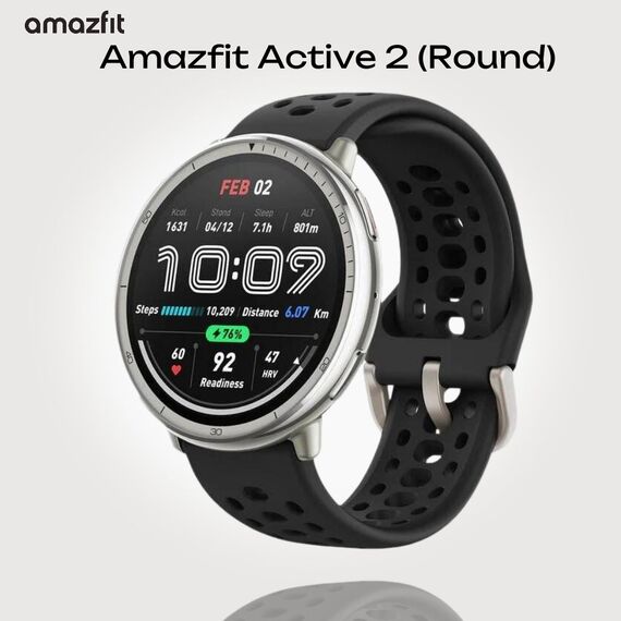Часы Amazfit Active 2 (Round) Black Sport Silicone
