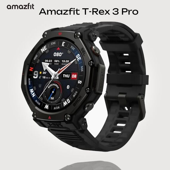 Часы Amazfit T-Rex 3 Pro │48 мм │Black, Размер корпуса : 48 мм, Цвет: Black