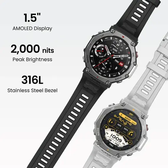 Часы Amazfit T-Rex 3 Haze Gray, Цвет: Haze Gray, изображение 5 Часы Amazfit T-Rex 3 Haze Gray, Цвет: Haze Gray, изображение 5