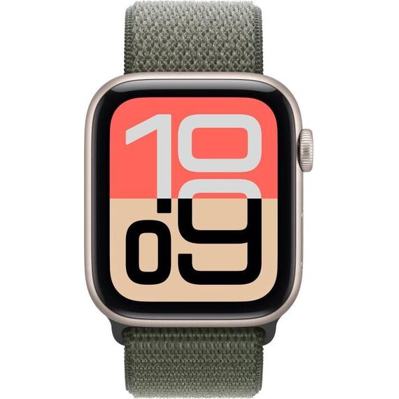 Apple Watch SE 3 | 40 mm | Starlight | Sport Loop Forest, Размер корпуса : 40 мм, Цвет: Forest, изображение 3