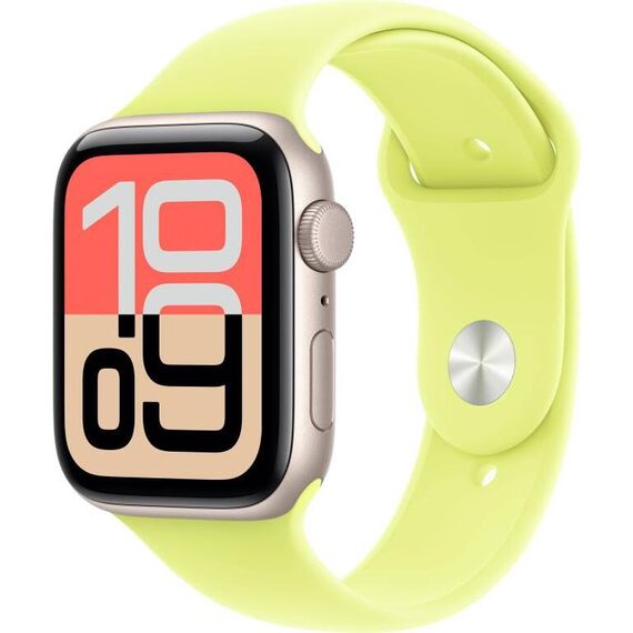Apple Watch SE 3 | 40 mm | Starlight | Sport Band Neon Yellow, Размер корпуса : 40 мм, Цвет: Neon Yellow, изображение 2