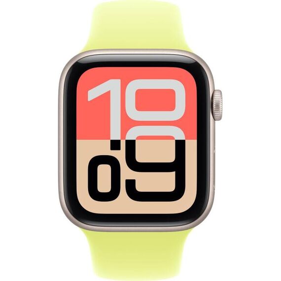 Apple Watch SE 3 | 40 mm | Starlight | Sport Band Neon Yellow, Размер корпуса : 40 мм, Цвет: Neon Yellow, изображение 3