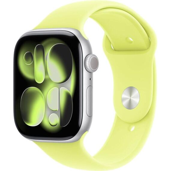 Apple Watch Series 11 | 46 mm | Aluminum Silver | Sport Band Neon Yellow, Размер корпуса : 46 мм, Цвет: Neon Yellow, изображение 2