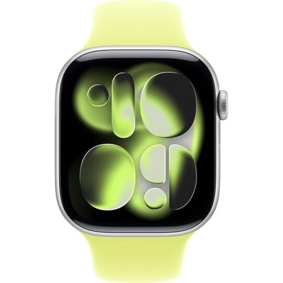 Apple Watch Series 11 | 46 mm | Aluminum Silver | Sport Band Neon Yellow, Размер корпуса : 46 мм, Цвет: Neon Yellow, изображение 3