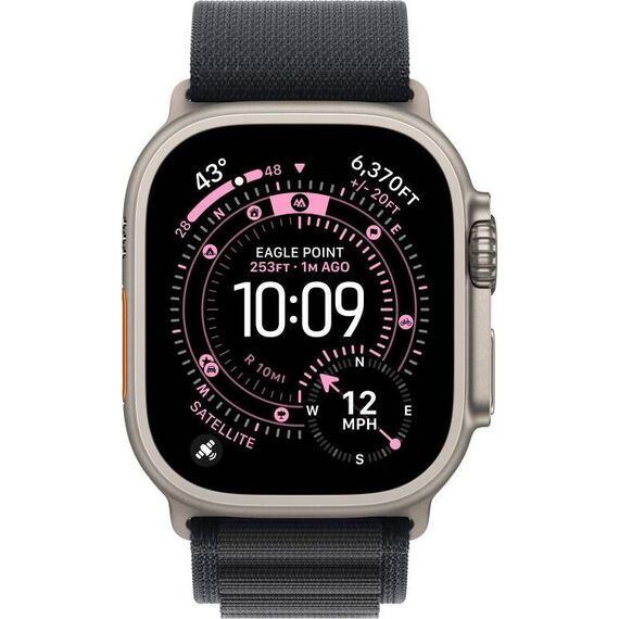 Apple Watch Ultra 3 | Natural | Alpine Loop Black, Цвет: Black, Цвет корпуса : Natural, изображение 3