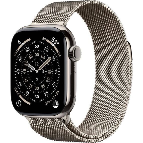 Apple Watch Series 11 | 42 mm | Titanium Natural | Milanese Loop Natural, Размер корпуса : 42 мм, Цвет: Natural, изображение 2