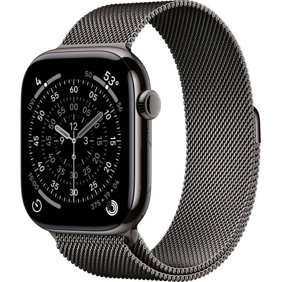 Apple Watch Series 11 | 46 mm | Titanium Slate | Milanese Loop Slate, Размер корпуса : 46 мм, Цвет: Slate, изображение 2