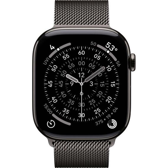 Apple Watch Series 11 | 42 mm | Titanium Slate | Milanese Loop Slate, Размер корпуса : 42 мм, Цвет: Slate, изображение 3